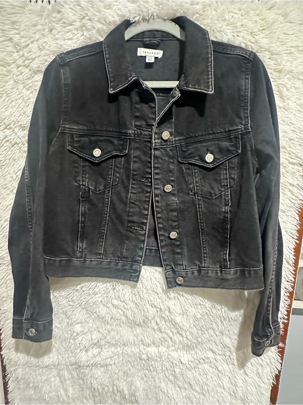 Topshop Black Denim Jacket
